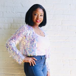 Iridescent Fringe Top